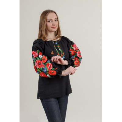 Embroidered blouse "Flower Tornado"